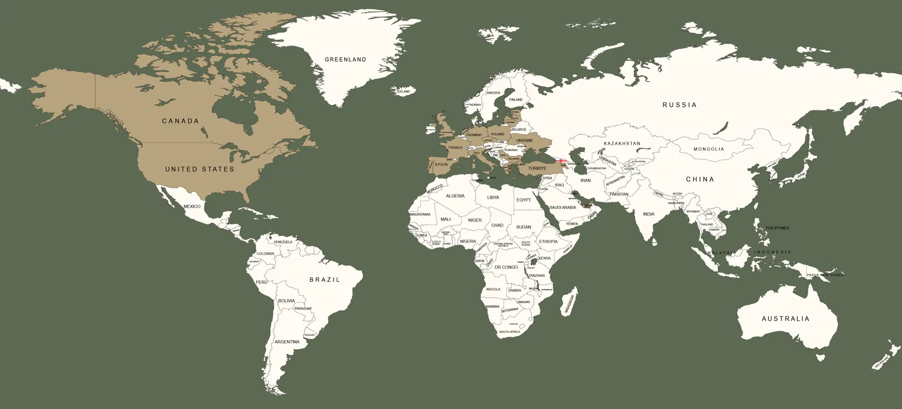 Map of Palati export markets